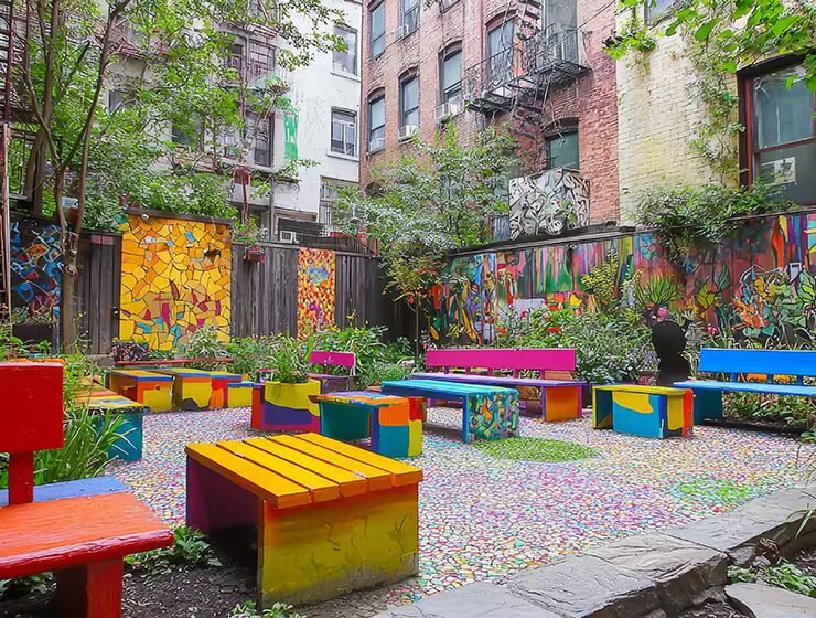 vibrant urban sustainable garden